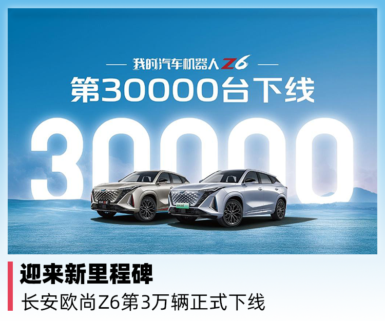 迎来新里程碑，长安欧尚Z6第3万辆正式下线